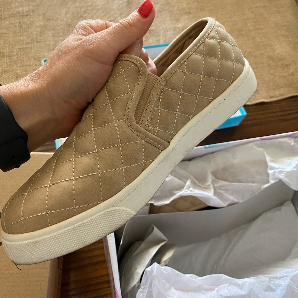 Soda Tan Slip On Shoes